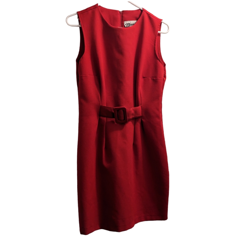 Vintage Marnie West Red Cocktail Dress 8